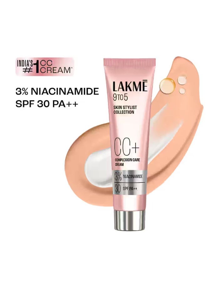 LAKME 9 To 5 Skin Stylist Collection CC Cream Complexion Care Cream SPF 30 PA++ Beige 30g - Image 3